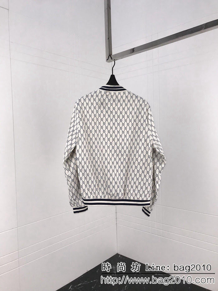 GUCCI古馳 18新款棒球領 全身雙G拼色logo 外套 男女同款 ydi1548